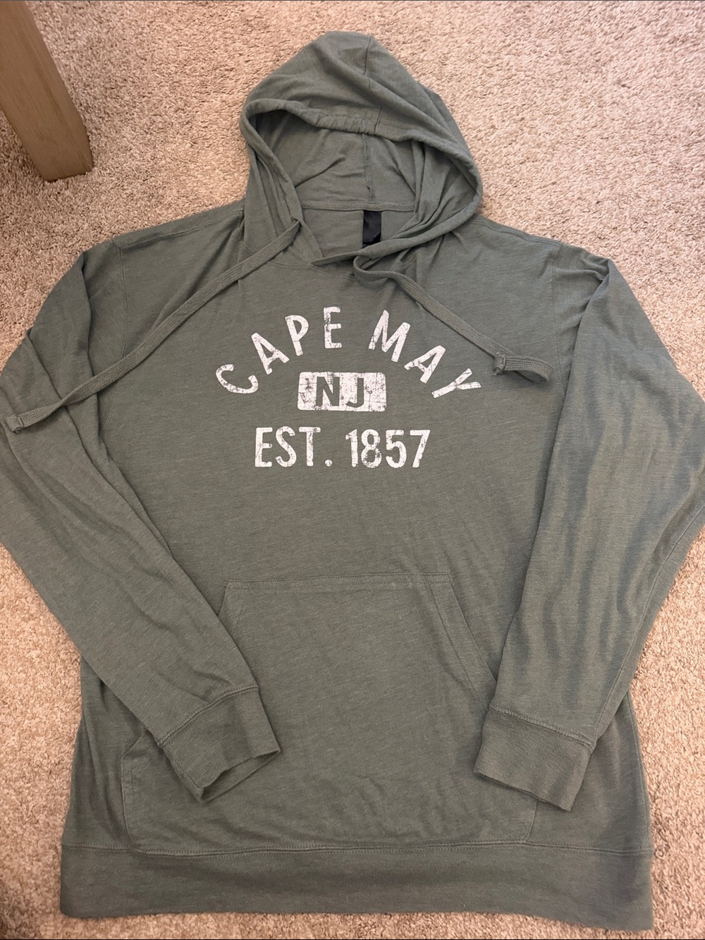Cape May NJ Green Hoodie Sweatshirt - Casual Pullover